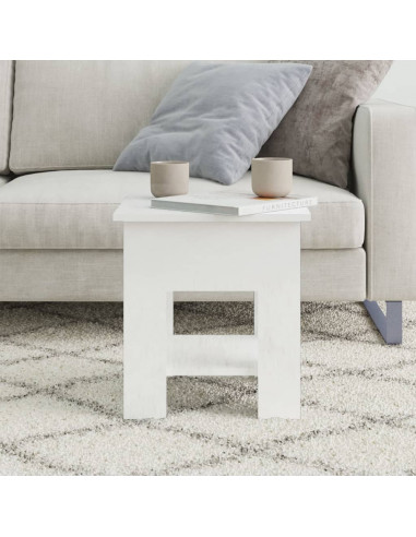 Tavolino da Salotto Bianco Lucido 40x40x42 cm Legno Multistrato