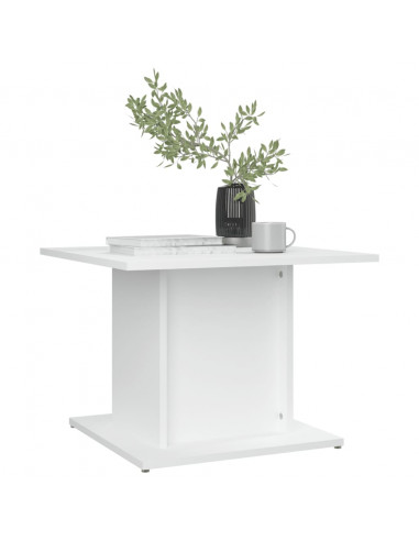 Tavolino da Salotto Bianco 55,5x55,5x40 cm in Truciolato