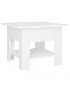 Tavolino da Salotto Bianco 55x55x42 cm in Truciolato 2