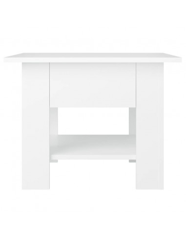 Tavolino da Salotto Bianco 55x55x42 cm in Truciolato
