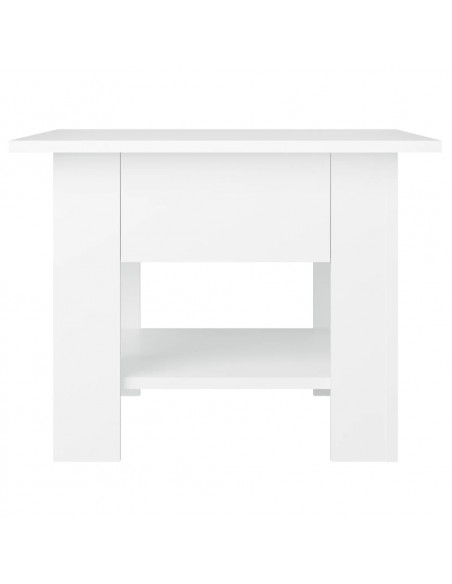 Tavolino da Salotto Bianco 55x55x42 cm in Truciolato