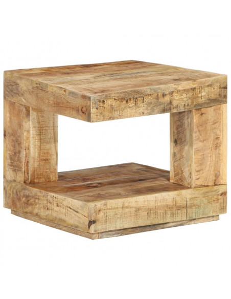Tavolino da Salotto 45x45x40 cm in Legno Massello di Mango
