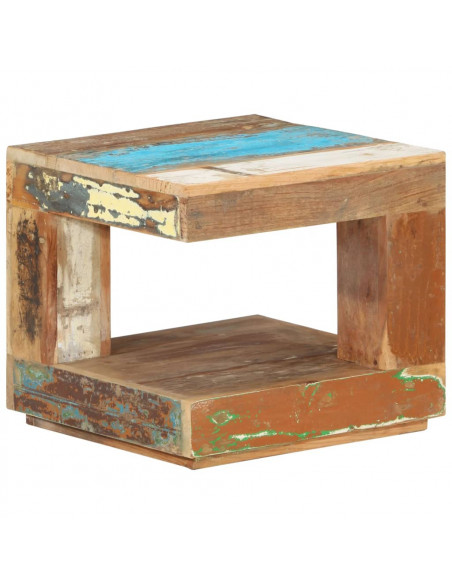 Tavolino da Salotto 45x45x40 cm in Legno Massello di Recupero