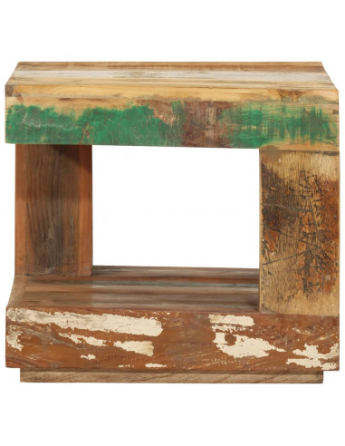Tavolino da Salotto 45x45x40 cm in Legno Massello di Recupero