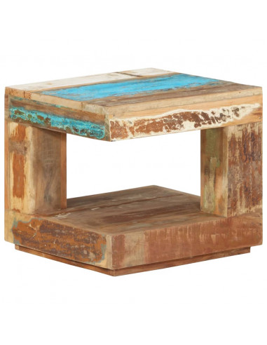 Tavolino da Salotto 45x45x40 cm in Legno Massello di Recupero