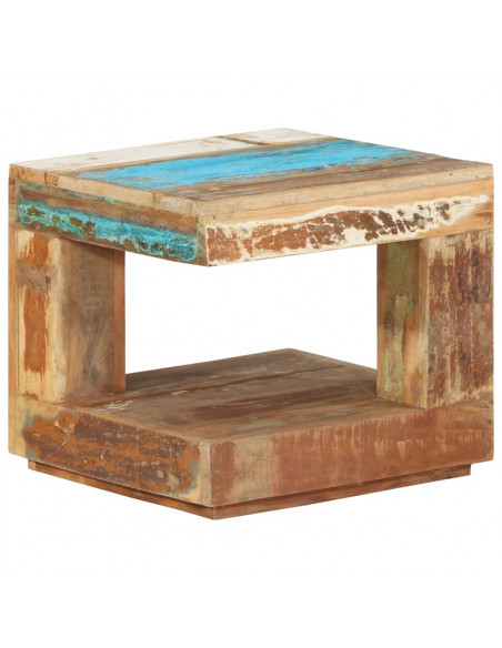 Tavolino da Salotto 45x45x40 cm in Legno Massello di Recupero