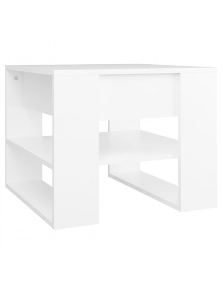 Tavolino da Salotto Bianco 55,5x55x45 cm in Legno Multistrato