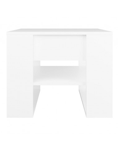 Tavolino da Salotto Bianco 55,5x55x45 cm in Legno Multistrato
