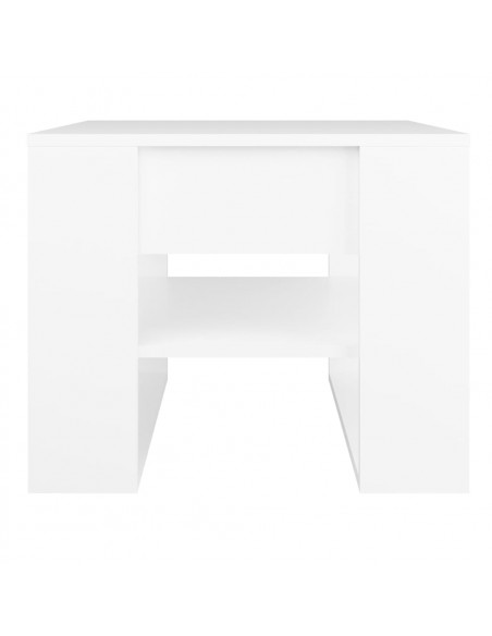 Tavolino da Salotto Bianco 55,5x55x45 cm in Legno Multistrato