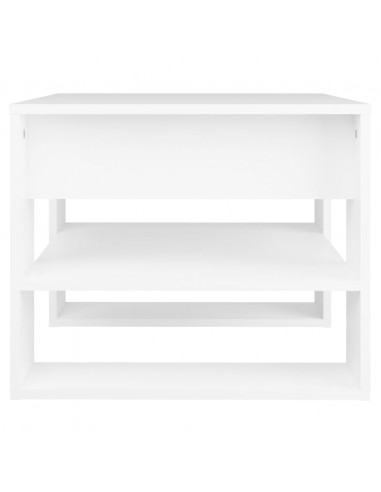 Tavolino da Salotto Bianco 55,5x55x45 cm in Legno Multistrato