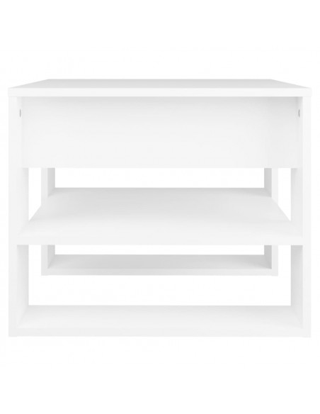 Tavolino da Salotto Bianco 55,5x55x45 cm in Legno Multistrato