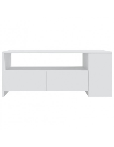 Tavolino da Salotto Bianco 102x55x42 cm in Legno Multistrato
