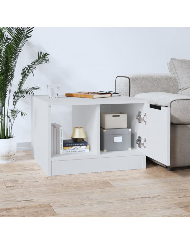 Tavolino da Salotto Bianco 50x50x36 cm in Legno Multistrato