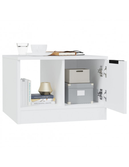 Tavolino da Salotto Bianco 50x50x36 cm in Legno Multistrato