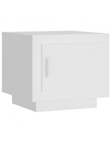Tavolino da Salotto Bianco 51x50x45 cm in Legno Multistrato
