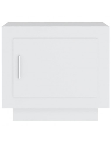 Tavolino da Salotto Bianco 51x50x45 cm in Legno Multistrato