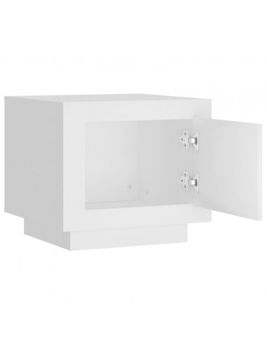 Tavolino da Salotto Bianco 51x50x45 cm in Legno Multistrato