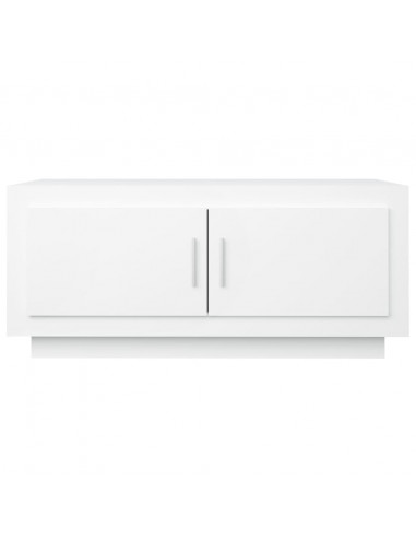 Tavolino da Salotto Bianco 102x50x45 cm in Legno Compensato