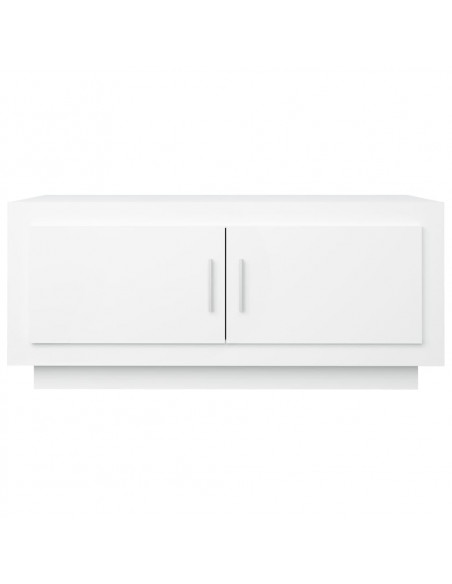 Tavolino da Salotto Bianco 102x50x45 cm in Legno Compensato
