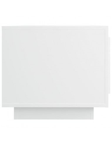 Tavolino da Salotto Bianco 102x50x45 cm in Legno Compensato