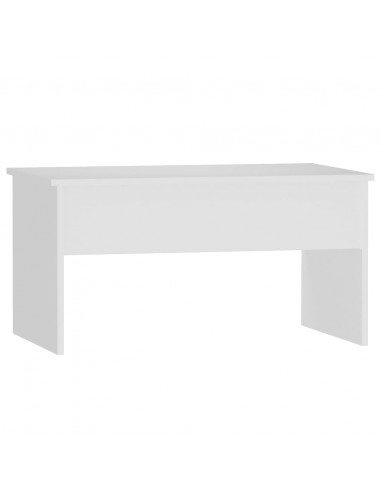 Tavolino da Salotto Bianco 80x50,5x41,5 cm Legno Multistrato