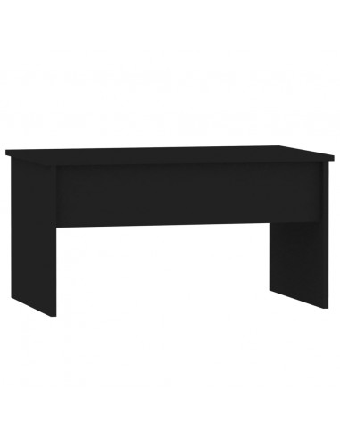 Tavolino da Salotto Nero 80x55,5x41,5 cm in Legno Multistrato