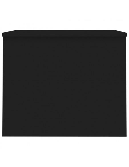 Tavolino da Salotto Nero 80x55,5x41,5 cm in Legno Multistrato