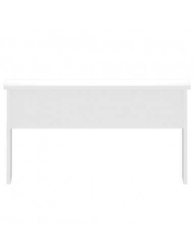 Tavolino Bianco Lucido 80x50,5x41,5 cm in Legno Multistrato