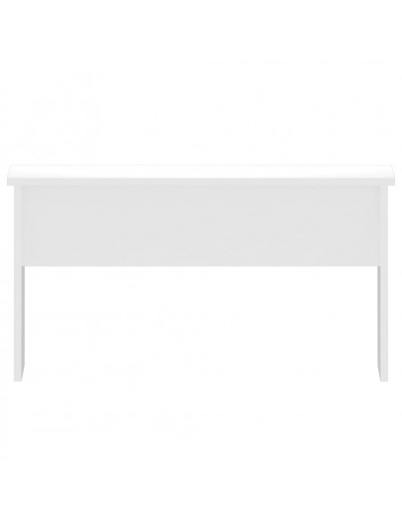 Tavolino Bianco Lucido 80x50,5x41,5 cm in Legno Multistrato