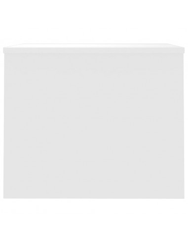 Tavolino Bianco Lucido 80x50,5x41,5 cm in Legno Multistrato