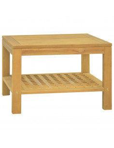Tavolino da Salotto 60x60x40 cm in Legno Massello di Teak 2