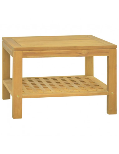 Tavolino da Salotto 60x60x40 cm in Legno Massello di Teak