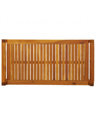 Tavolino da Salotto 100x50x50 cm in Legno Massello di Acacia