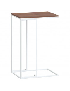 Tavolino da Salotto Bianco 40x30x59 cm in Legno Multistrato 2