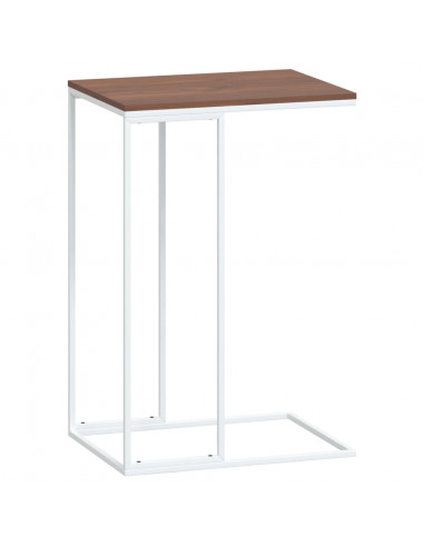 Tavolino da Salotto Bianco 40x30x59 cm in Legno Multistrato