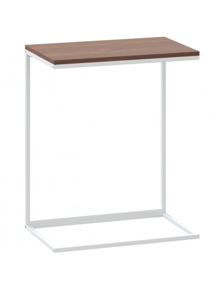 Tavolino da Salotto Bianco 55x35x66 cm in Legno Multistrato