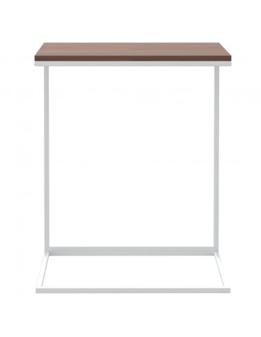 Tavolino da Salotto Bianco 55x35x66 cm in Legno Multistrato