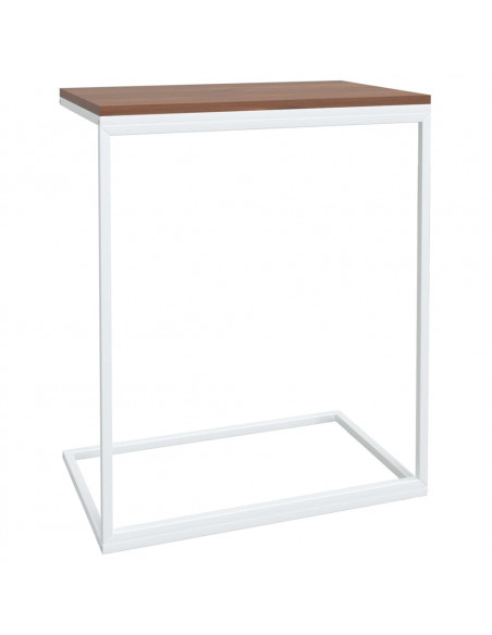 Tavolino da Salotto Bianco 55x35x66 cm in Legno Multistrato