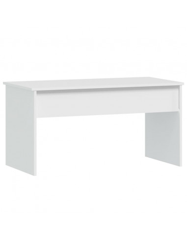 Tavolino da Salotto Bianco 102x50,5x52,5cm in Legno Multistrato