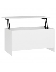 Tavolino da Salotto Bianco 102x55,5x52,5 cm Legno Multistrato 2