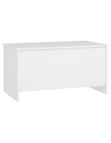 Tavolino da Salotto Bianco 102x55,5x52,5 cm Legno Multistrato