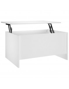 Tavolino da Salotto Bianco 80x55,5x41,5 cm in Legno Multistrato 2