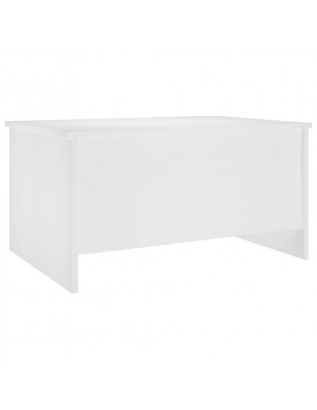 Tavolino da Salotto Bianco 80x55,5x41,5 cm in Legno Multistrato