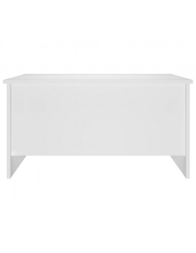 Tavolino da Salotto Bianco 80x55,5x41,5 cm in Legno Multistrato