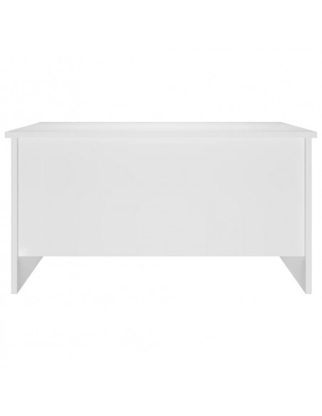 Tavolino da Salotto Bianco 80x55,5x41,5 cm in Legno Multistrato