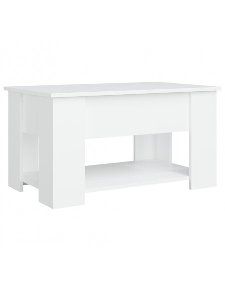 Tavolino da Salotto Bianco 79x49x41 cm in Legno Multistrato