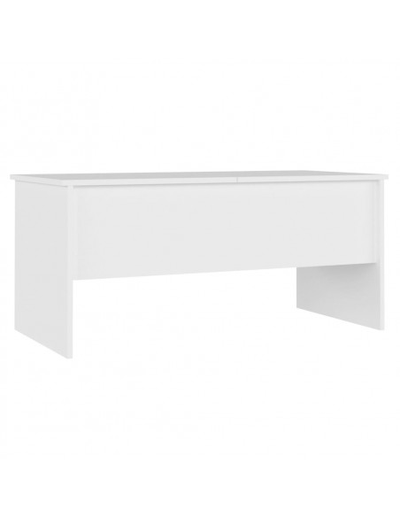 Tavolino da Salotto Bianco 102x50,5x46,5cm in Legno Multistrato