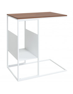 Tavolino Bianco 55x36x59,5 cm Legno Multistrato 2