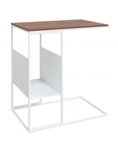 Tavolino Bianco 55x36x59,5 cm Legno Multistrato