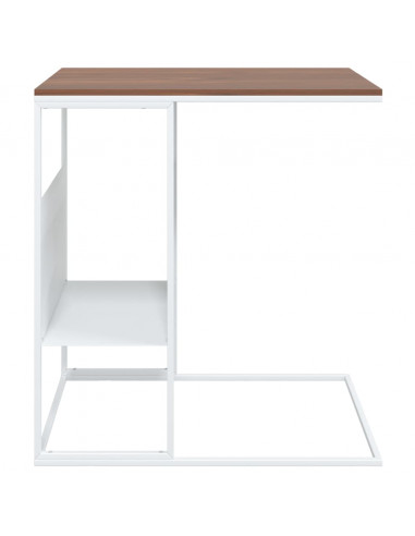 Tavolino Bianco 55x36x59,5 cm Legno Multistrato